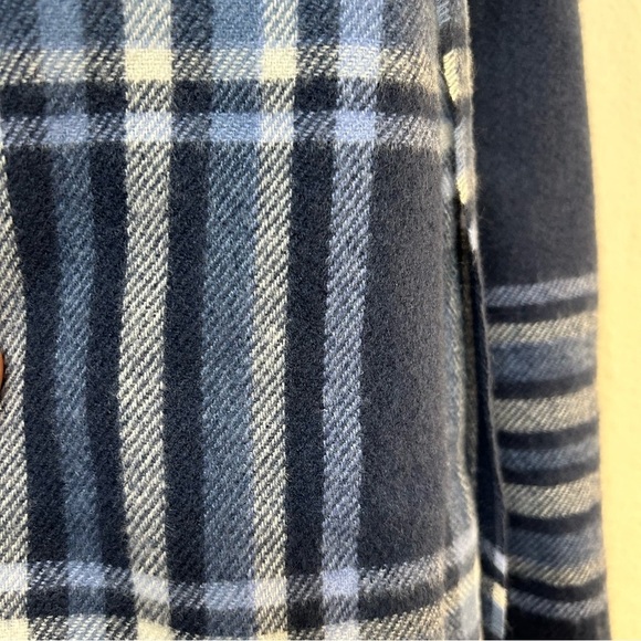STEVE MADDEN PLAID BLANKET WRAP, NAVY PLAID - Picture 5 of 6